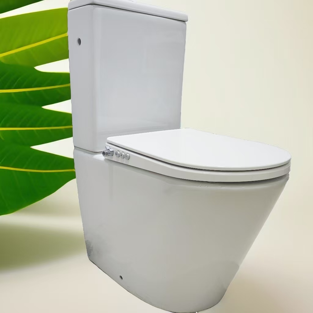 D-Shaped UF Bidet Toilet Seat Cover with Dual Nozzles for Feminine Wash and Rear Wash